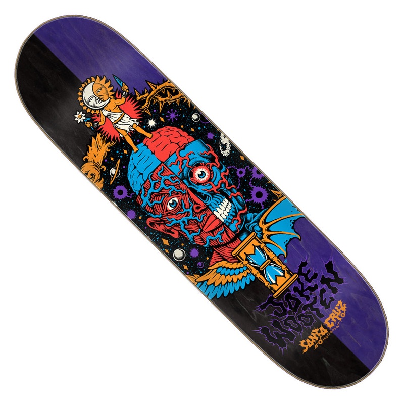 Santa Cruz Jake Wooten Crest VX Deck Black/ Purple 8.5 x 32.2 WB:14.353
