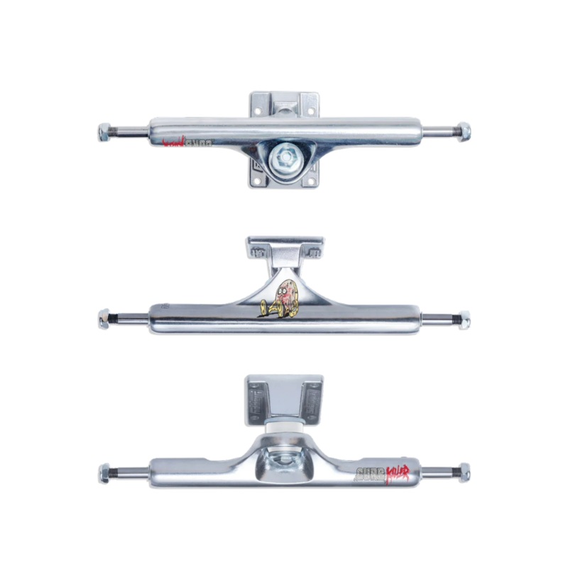 Slappy Trucks ST1 Inverted Curb Killer 10.00″ Skateboard Trucks (Polished) 10.0
