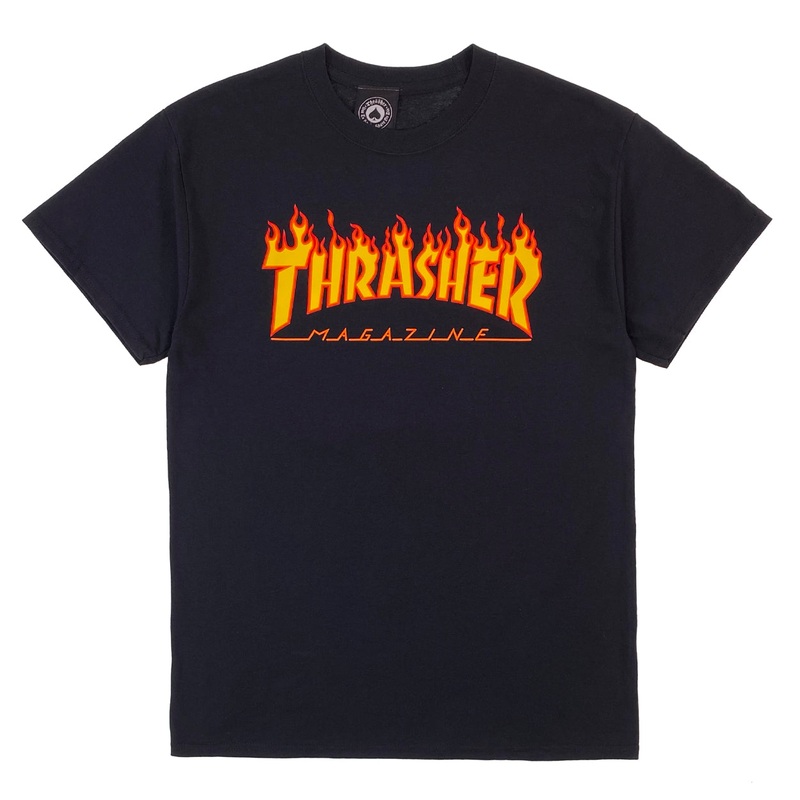 Thrasher Flame Logo T Shirt – Black S