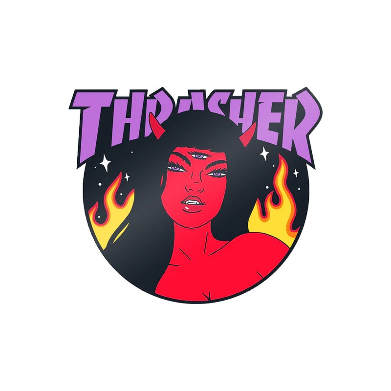 Thrasher Magazine Roja Logo Sticker Multi 3.5″