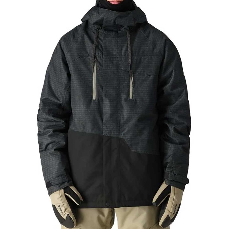 686 Men’s Geo Insulated Jacket – 2025 Small Black Ripstop Colorblock