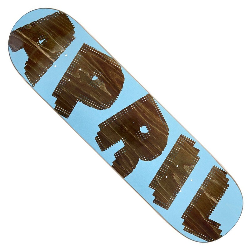 April Skateboards AP Halftone Brown Blue Deck Brown/ Blue 8.38 x 32.12 WB:14.395