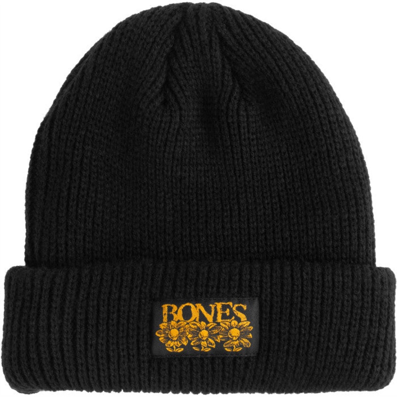 Bones Pushing Up Daisies Beanie Black OS