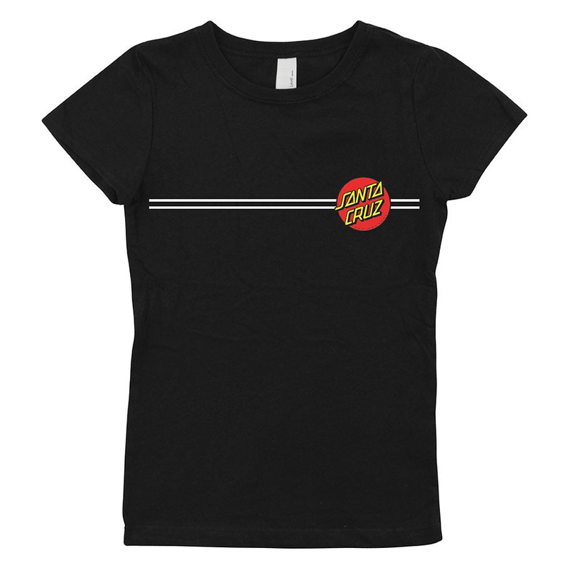 Classic Dot Santa Cruz Girls T-Shirt Black XS