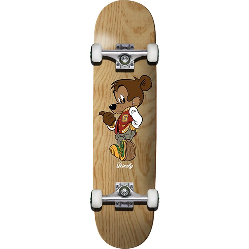 Grizzly Head Of The Class Brown 7.88″ Complete Skateboard Complete