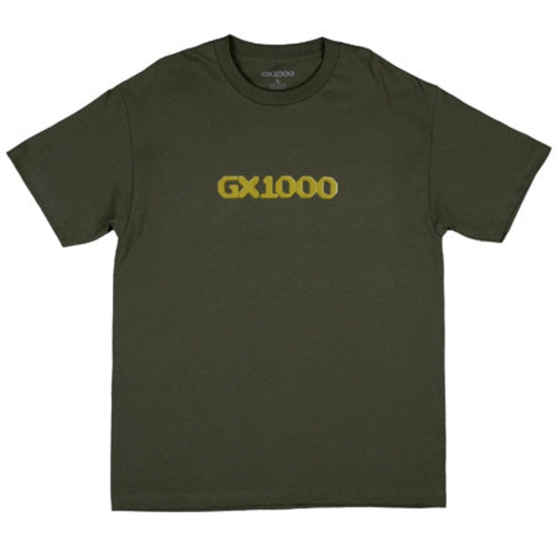 GX1000 Dithered Logo T Shirt Military Green Small