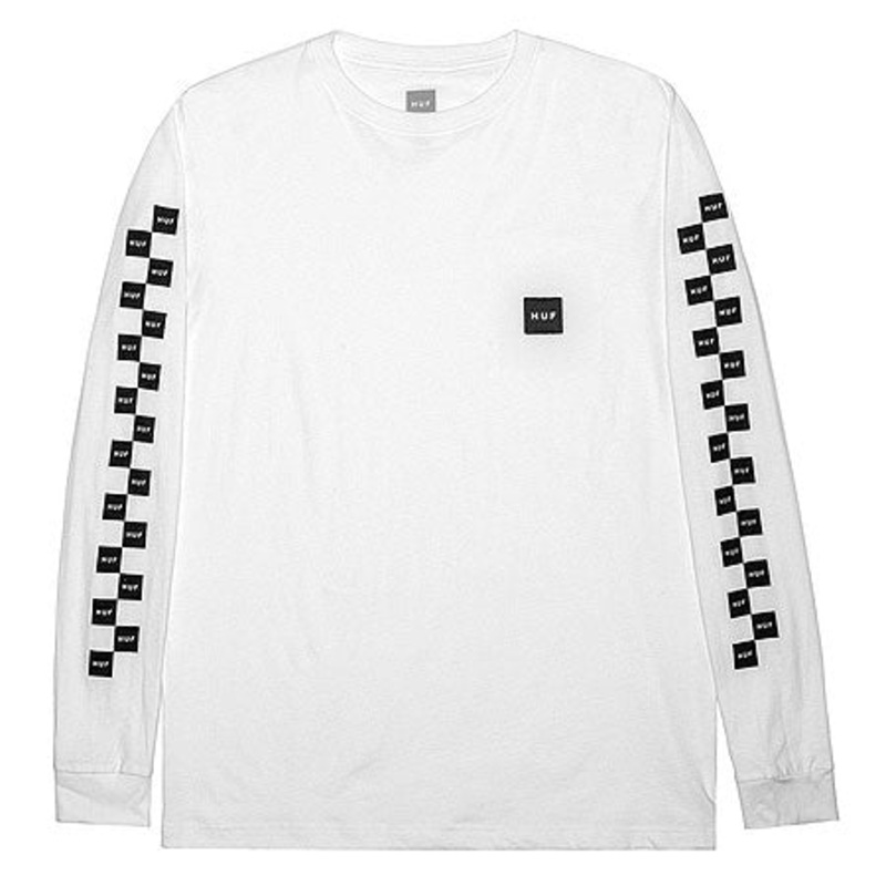HUF Huf Bunny Hop Long Sleeve T shirt White/ Black Large