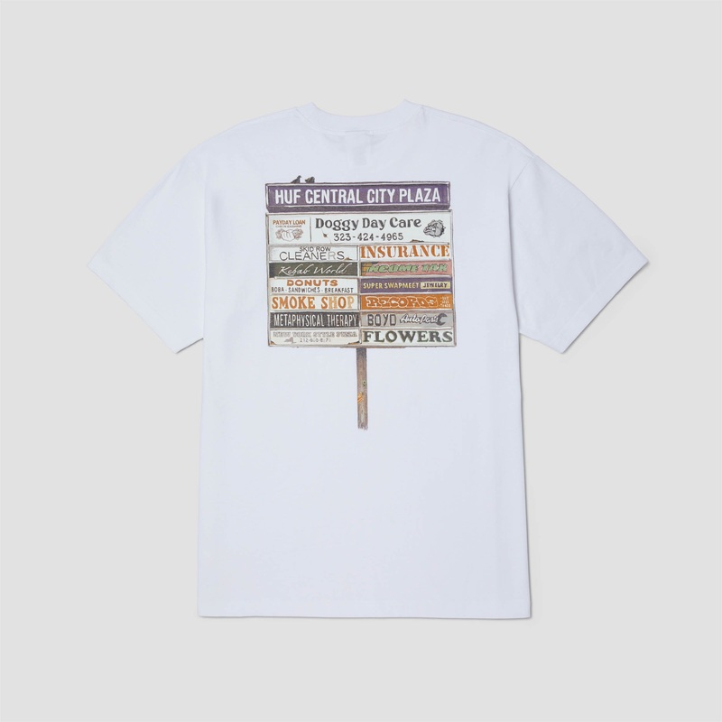 HUF Plaza Shortsleeve T-Shirt White Small