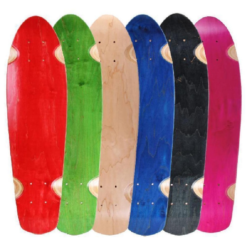 Mini Blank Kicktail Longboard Maple 25 inches Deck Red Deck Only