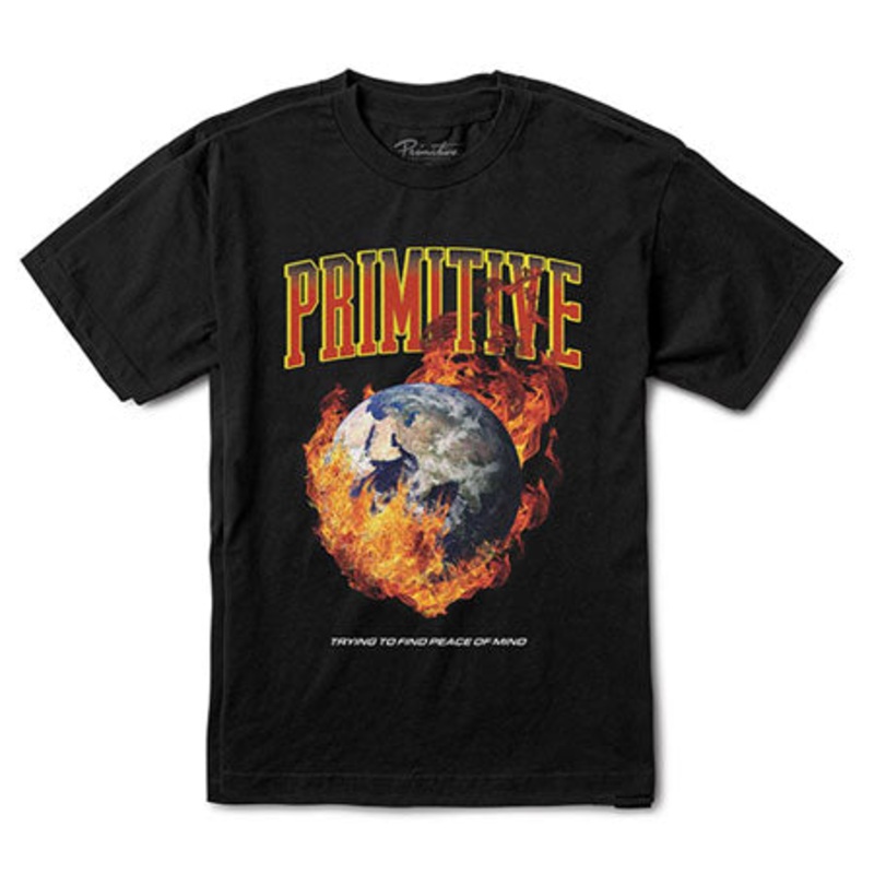 Primitive Skateboarding Global Threat T Shirt Black Large