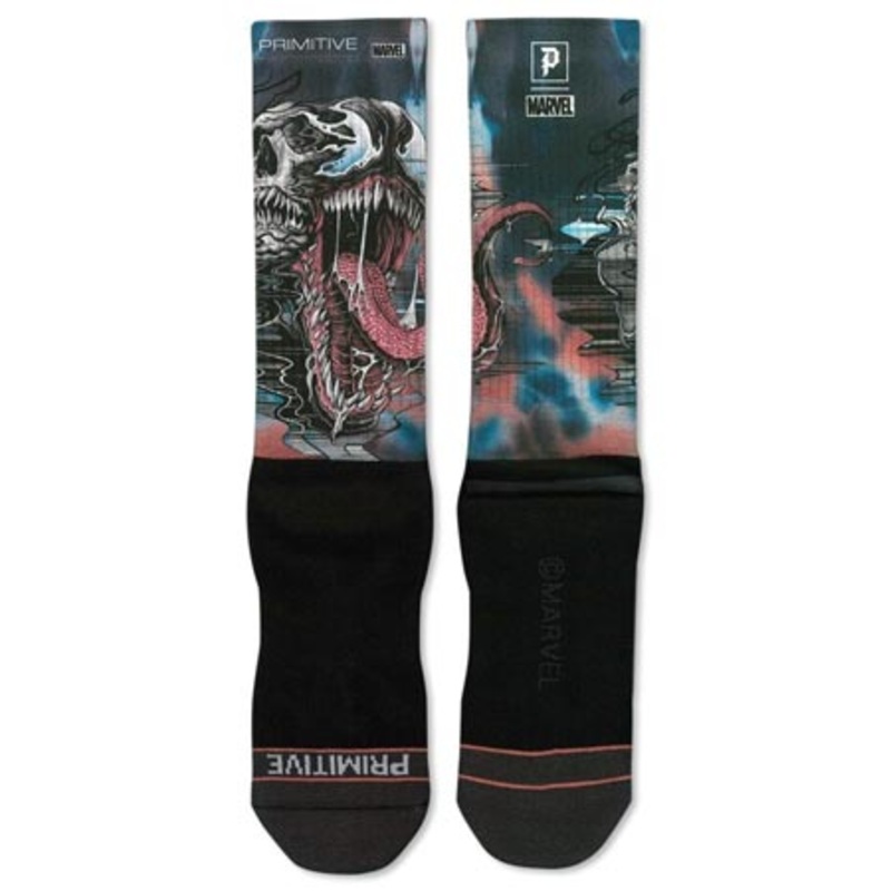 Primitive Skateboarding Primitive x Marvel Venom Crew Socks Black One size fits all