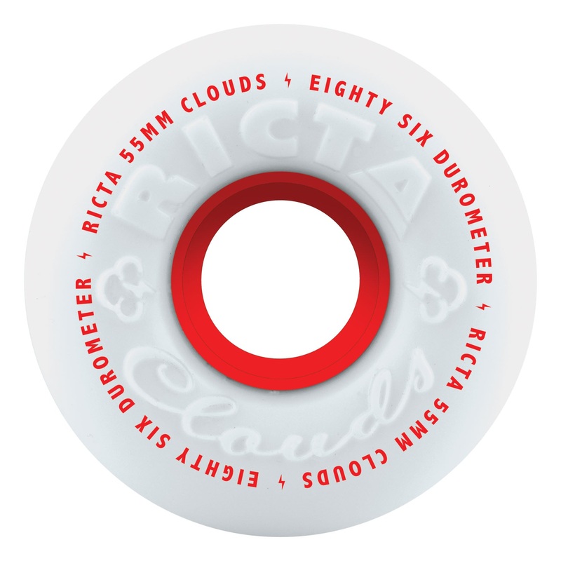 Ricta Clouds Red 55mm 86a Skateboard Wheels