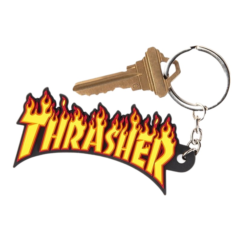 Thrasher Flame Key Chain