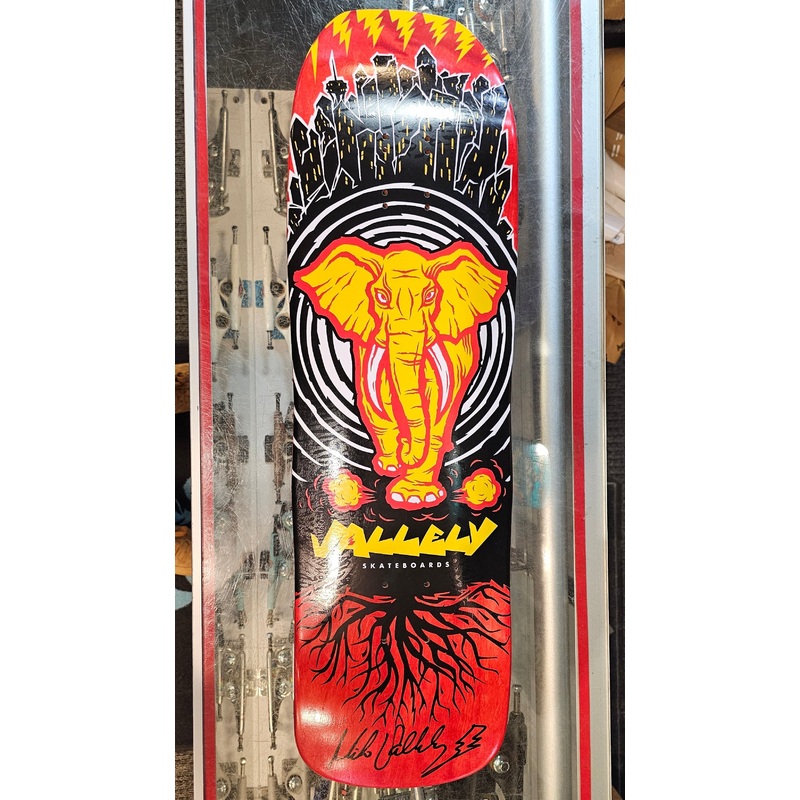 VALLELY SKATEBOARDS “CHARGING ELEPHANT” [Autographed] SKATEBOARD DECK