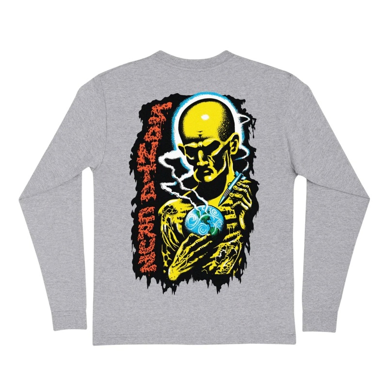 XXL Santa Cruz JEFF KENDALL ATOMIC MAN Long Sleeve T shirt – GREY