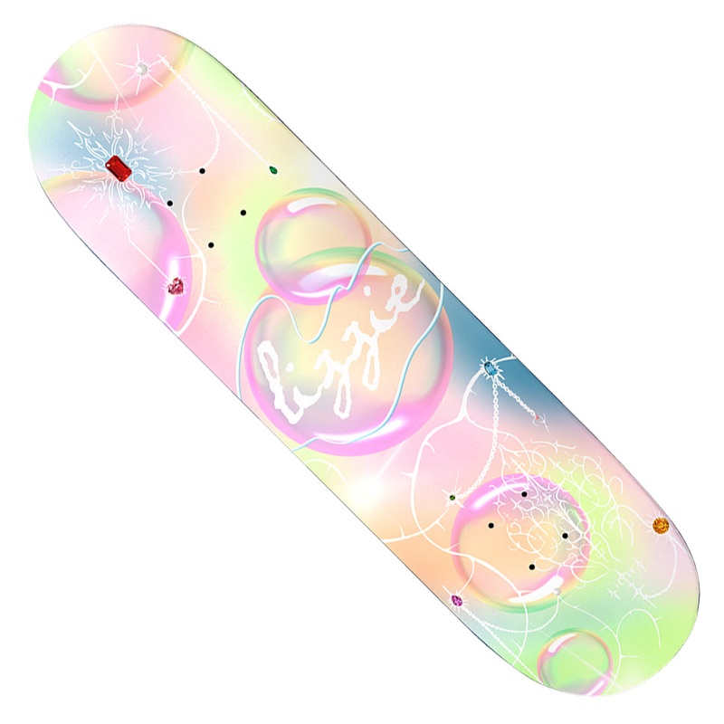 Birdhouse Lizzie Armanto Bubbles Deck Multicolor 8.25 x 31.5 WB:14.25
