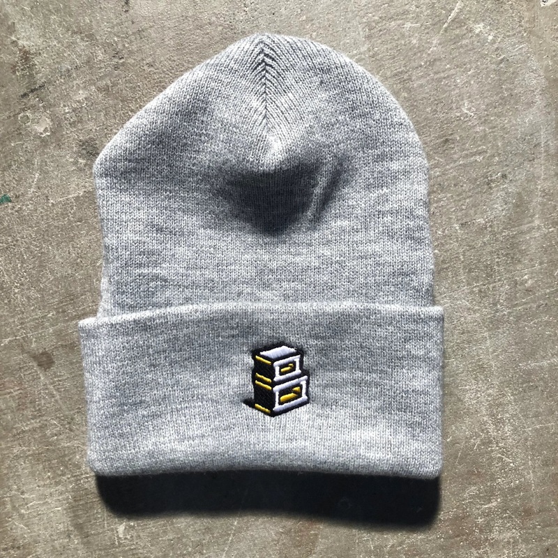 Block – Roots B Logo Cuffed Beanie – Grey