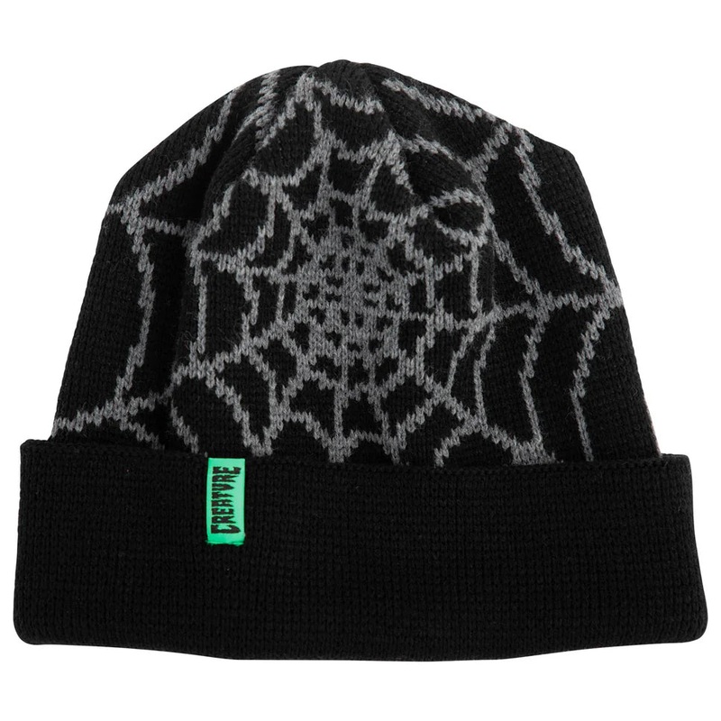 Creature Skateboards Web Beanie Black One Size Fits All