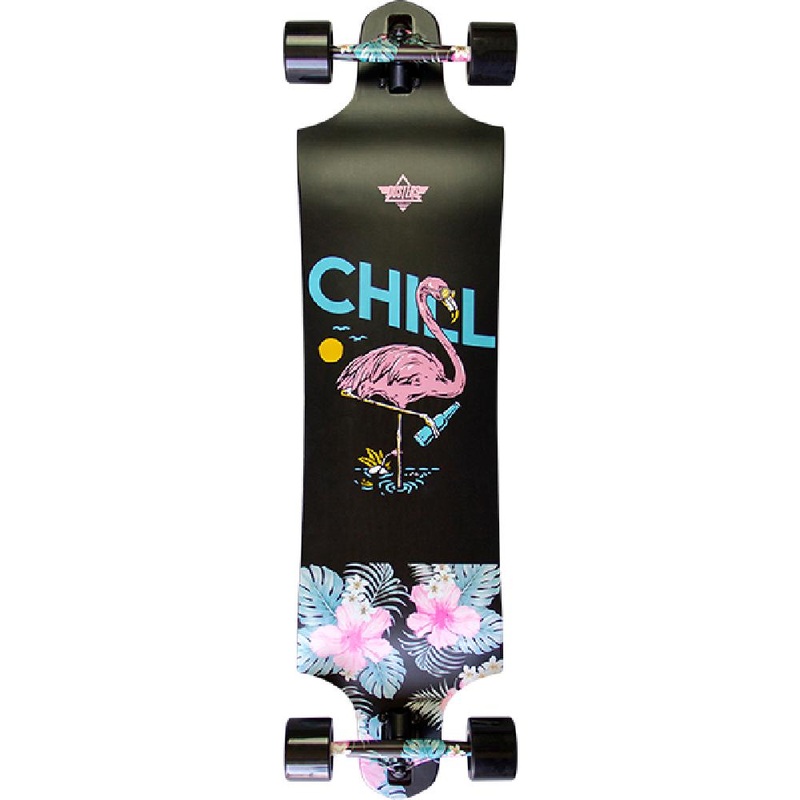 Dusters Chill Flamingo 38″ Double Drop Longboard Complete