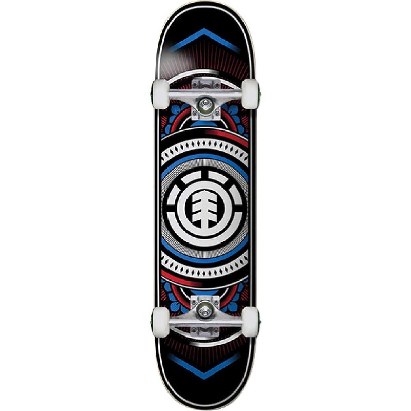 Element Hatched Red/Blue 7.75″ Complete Skateboard Complete