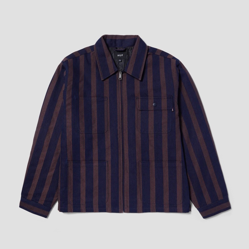 HUF Ludlow Denim Chore Jacket Bison Medium