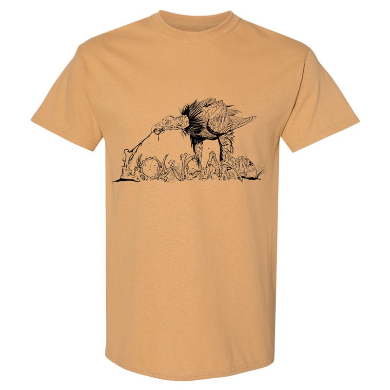 Lowcard Magazine Roadkill T Shirt Old Gold Medium