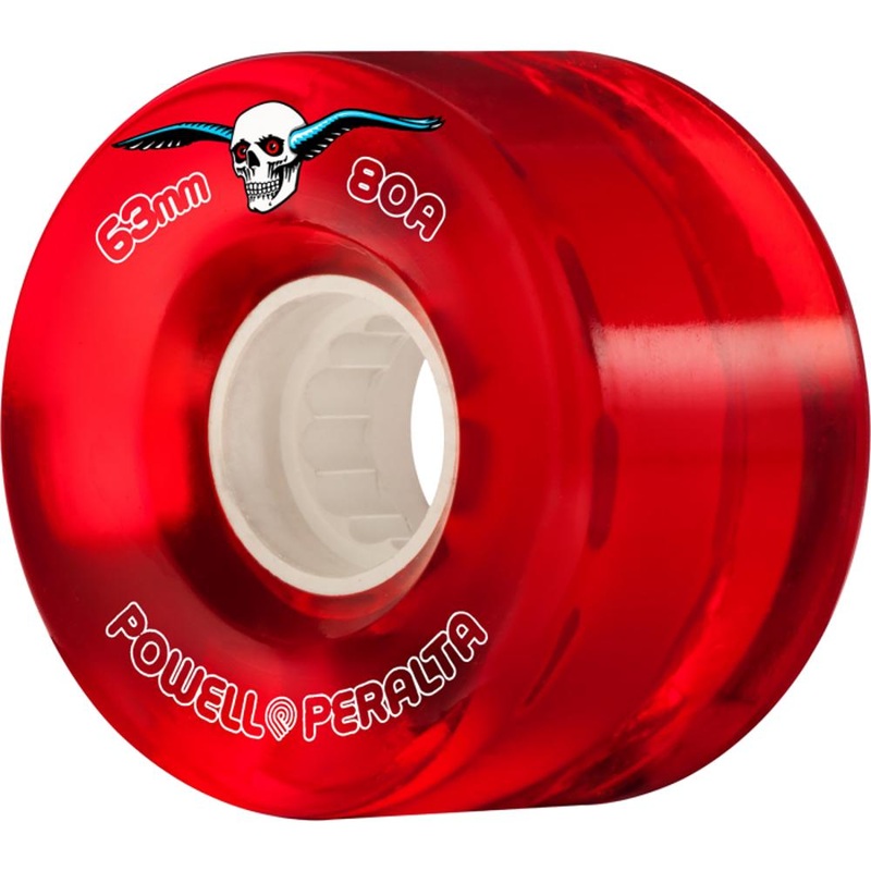 Powell Peralta Clear Cruiser 63mm ATF Red Wheels