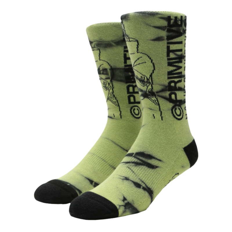 Primitive Narutu Kakuzu Washed Socks Green OS