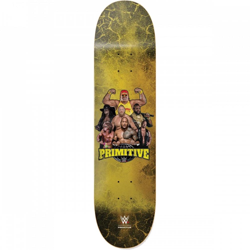 Primitive WWE Mania Team 8.38″ Gold Skateboard Deck