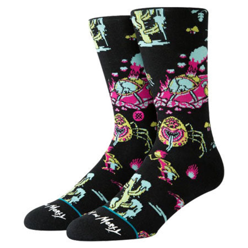 Stance Crash Landing Socks Black Medium