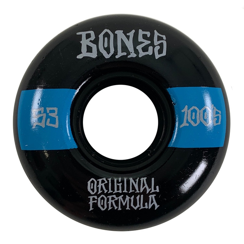 Bones – 53mm – 100’s #14 V4 Wide – Black / Blue