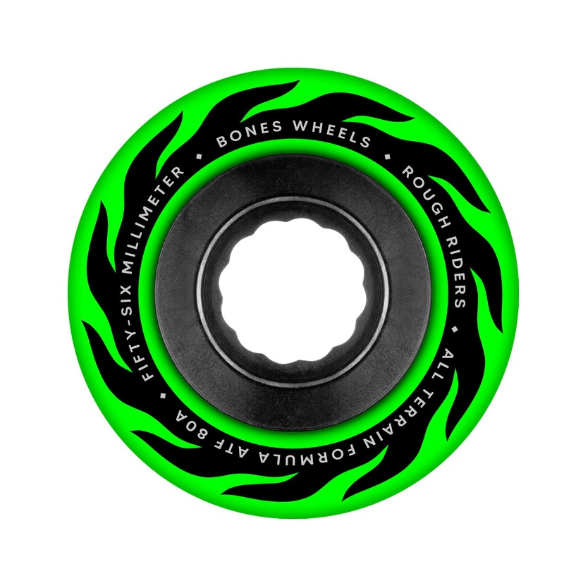 Bones ATF Rough Rider Eternal Flame Wheels 56mm 80a Green