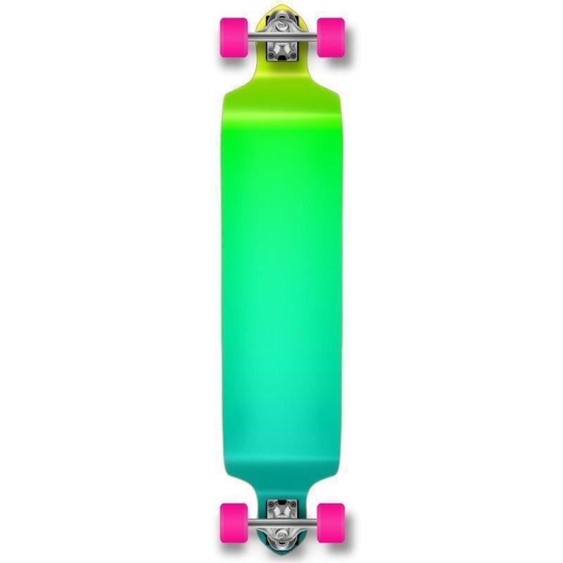 Gradient Green Drop Down Longboard 41 inches Complete Complete