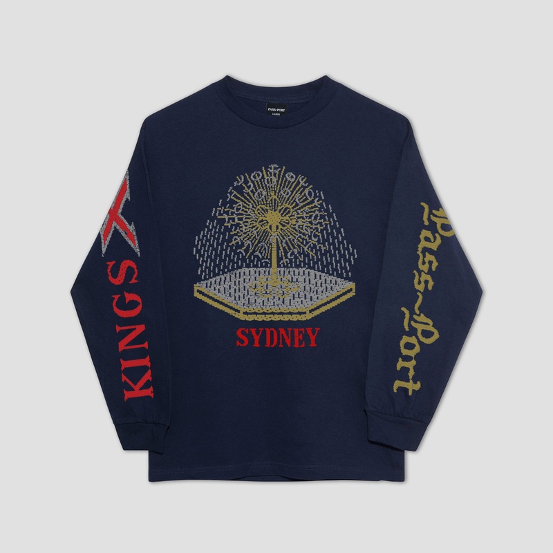 PassPort Kings X Longsleeve T-Shirt Navy Small