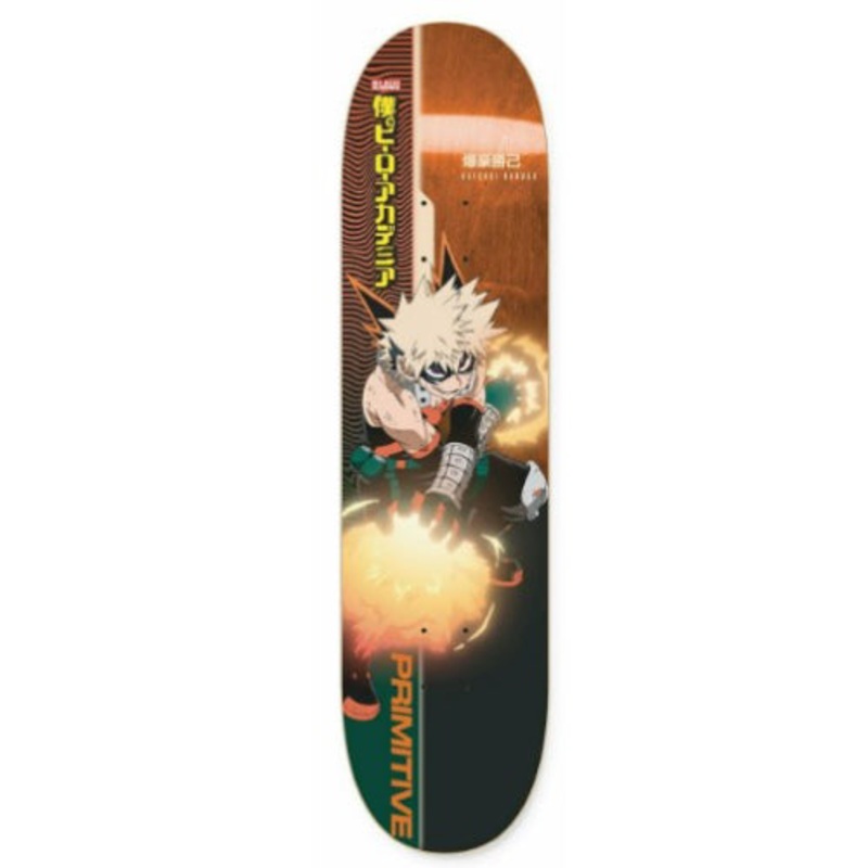 Primitive X My Hero Academia Katsuki Bakugo Skateboard Deck 8.25″ 8.25″