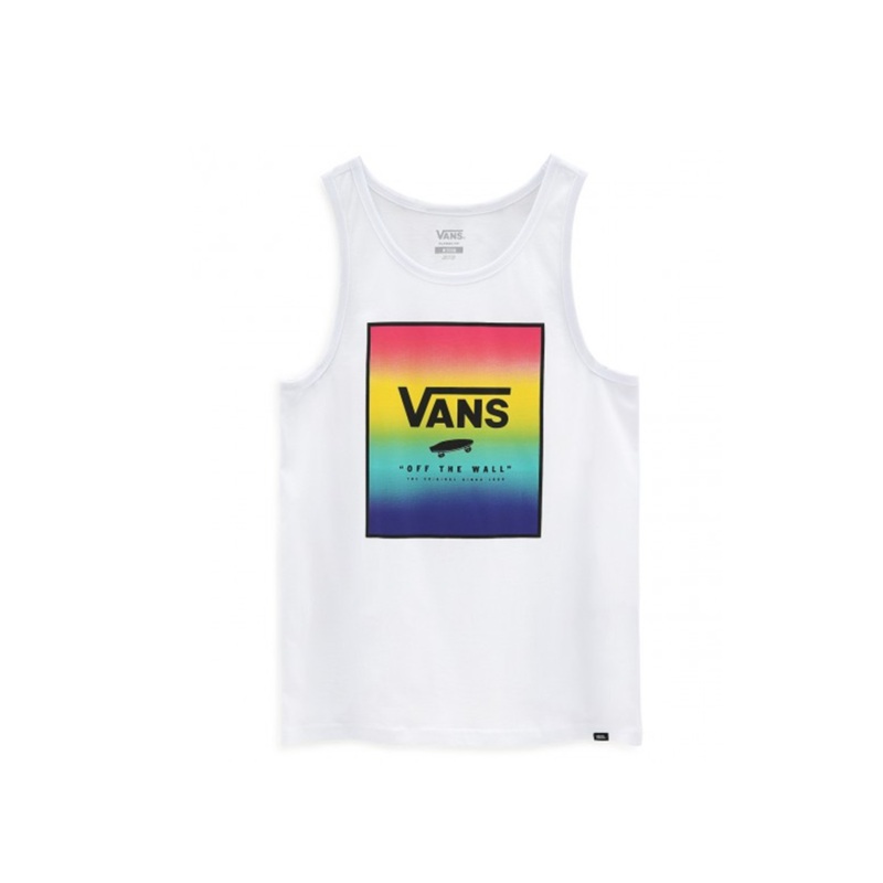 Print Box Tank Top (White/Spectrum) M