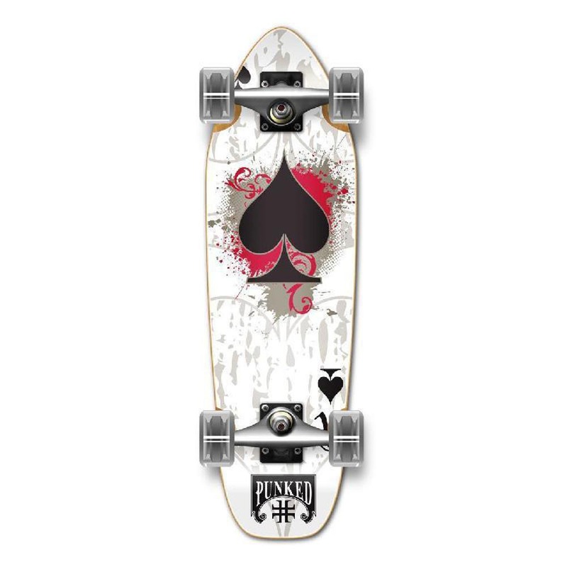 Punked Mini Cruiser Ace of Spades Complete – White Ace Complete