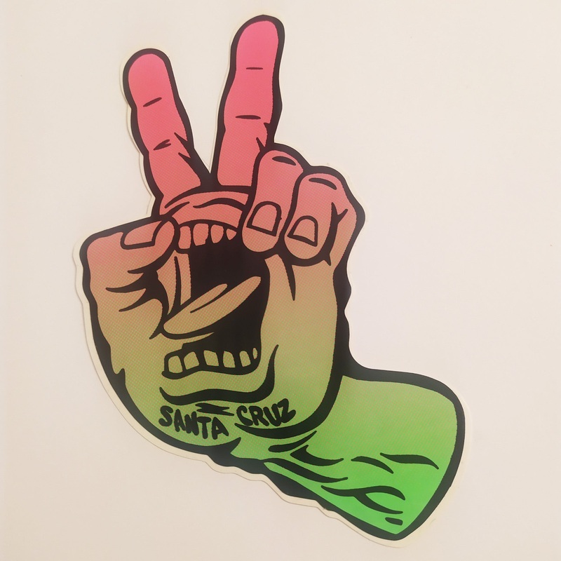 Santa Cruz “Screaming Peace Hand” Skateboard Sticker