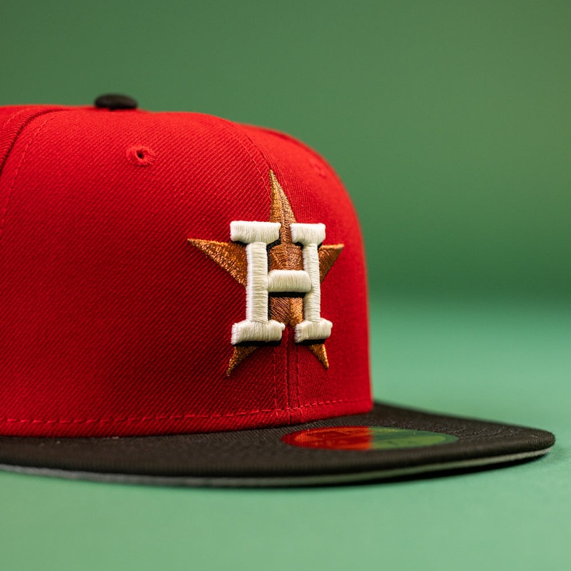 Santo Scarlet Astros New Era Hat 5950 Fitteds 7