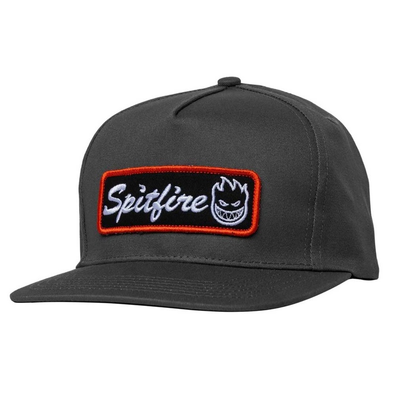 Spitfire Courier Patch Snapback Hat Charcoal