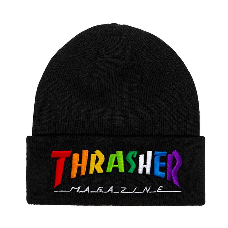 Thrasher Rainbow Mag Beanie – Black