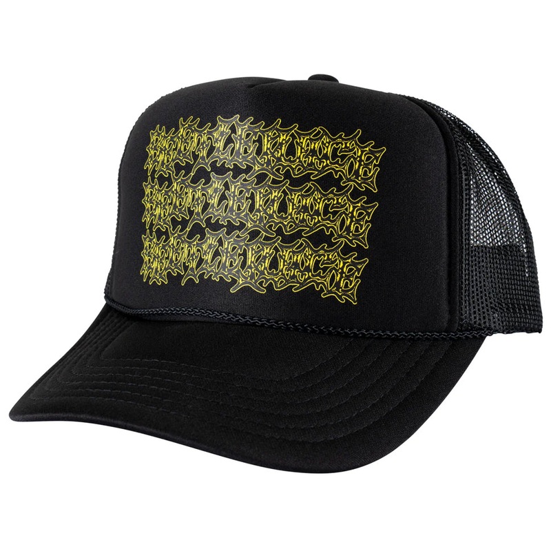 Welcome Skateboards Beetlejuice Three Times Trucker Hat Black One Size Fits All