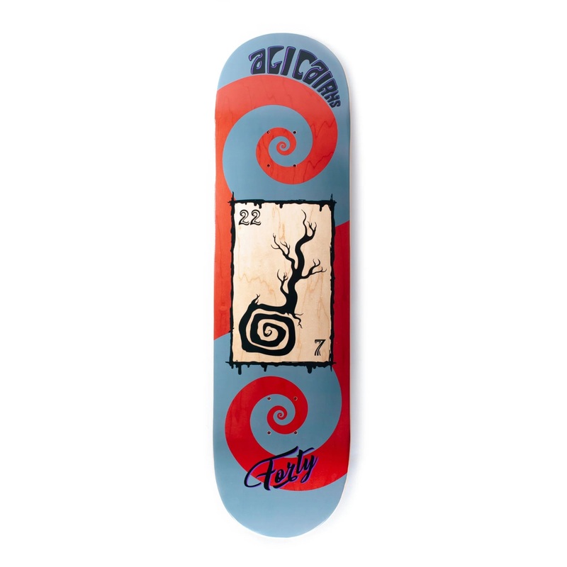 Forty Skateboards – 8.5″ Ali Cairns Deck – Grey/Red 8.5″