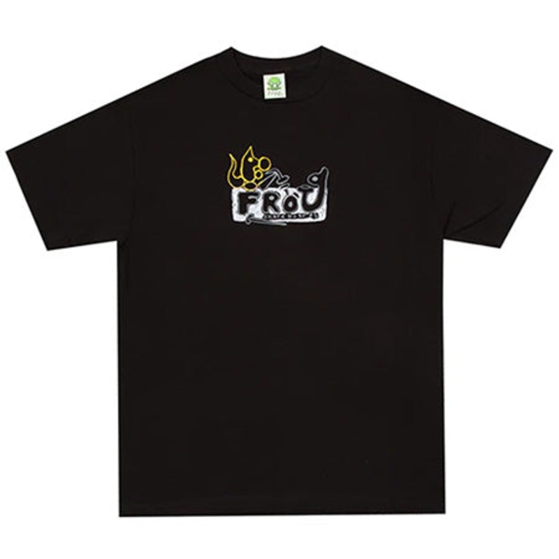 Frog Skateboards Chipmunk Logo T Shirt Black Medium