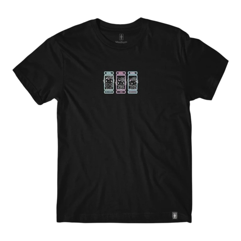 GIRL X HELLO KITTY GIRL SQUAD T SHIRT BLACK S