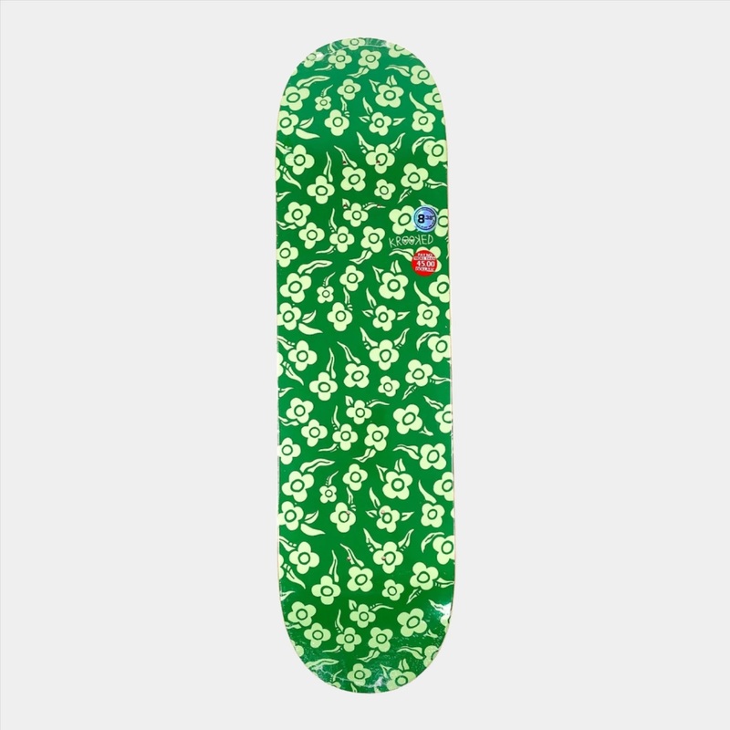Krooked PP Flowers Deck Green – 8.38″ 8.38″