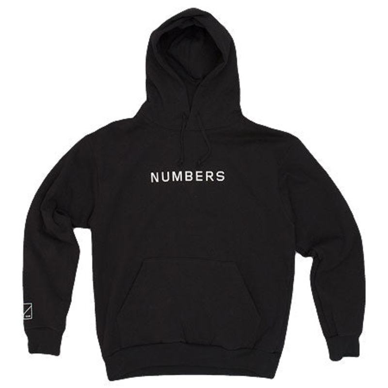 Numbers Edition Wordmark Hooded Fleece Black Small