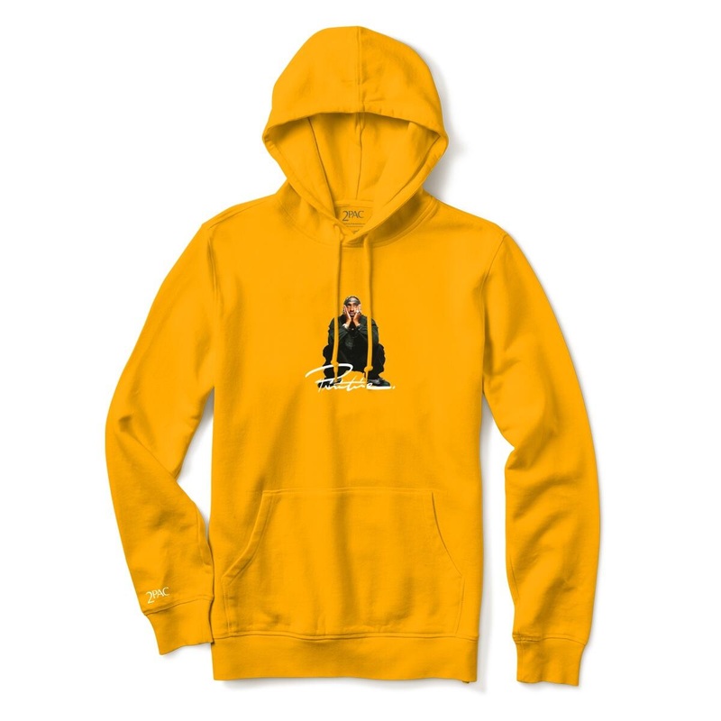 Primitive x Tupac Shakur Pullover Hooded Sweatshirt Small Gold
