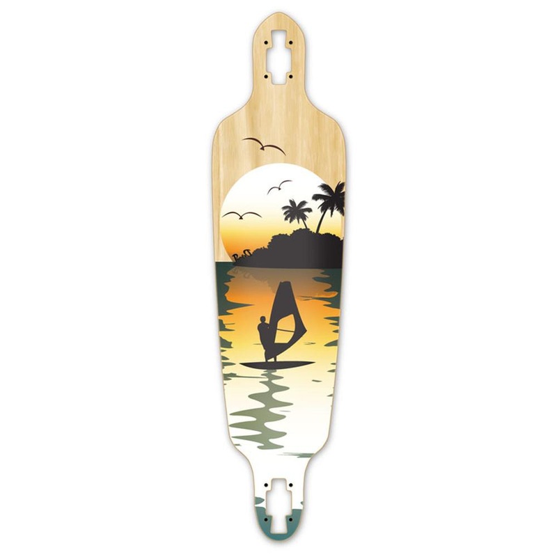 Punked Drop Through Surfer Natural Longboard Deck Deck