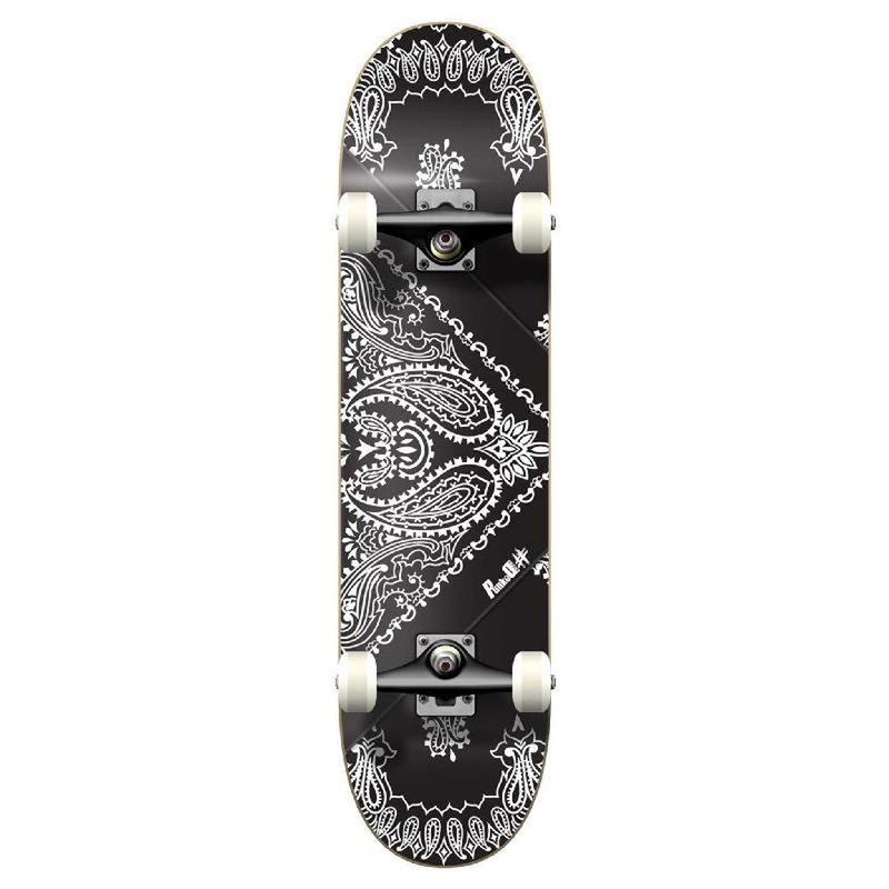 Punked Graphic Complete Skateboard – Bandana Black Complete